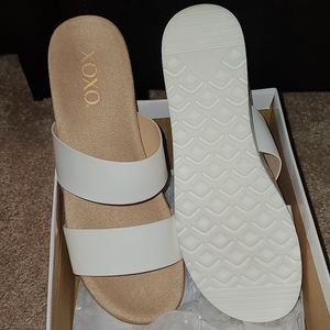 Brand New XOXO White Sandals 9.5